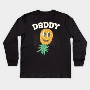 Upside Down Pineapple 70S 80S Swinger Daddy Men Kids Long Sleeve T-Shirt